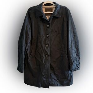Coach Monogrammed Trench Rain Coat Minimalist Jacket Black XL